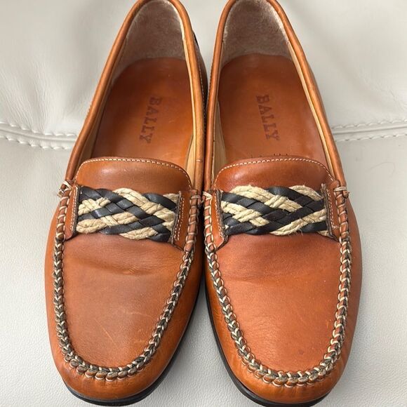 Bally Men's Brown Loafers sz 7 - Picture 3 of 5